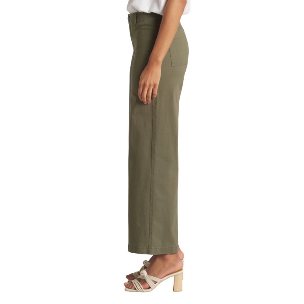 1822 Denim Aurelle High Rise Wide Leg Jean Olive Green Women's 8 Inseam 30" - Picture 4 of 5